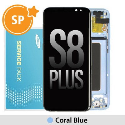 Tecguru_Samsung Galaxy S8 Plus G955F OLED Screen Replacement Digitizer GH97-20470D (Service Pack)-Coral Blue Tecguru_Samsung Galaxy S8 Plus G955F OLED Screen Replacement Digitizer GH97-20470D (Service Pack)-Coral Blue
